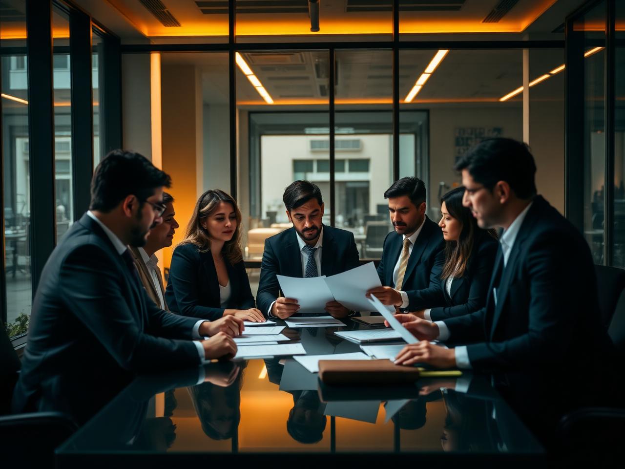 Time SGBA em reunião analisando estratégia tributária